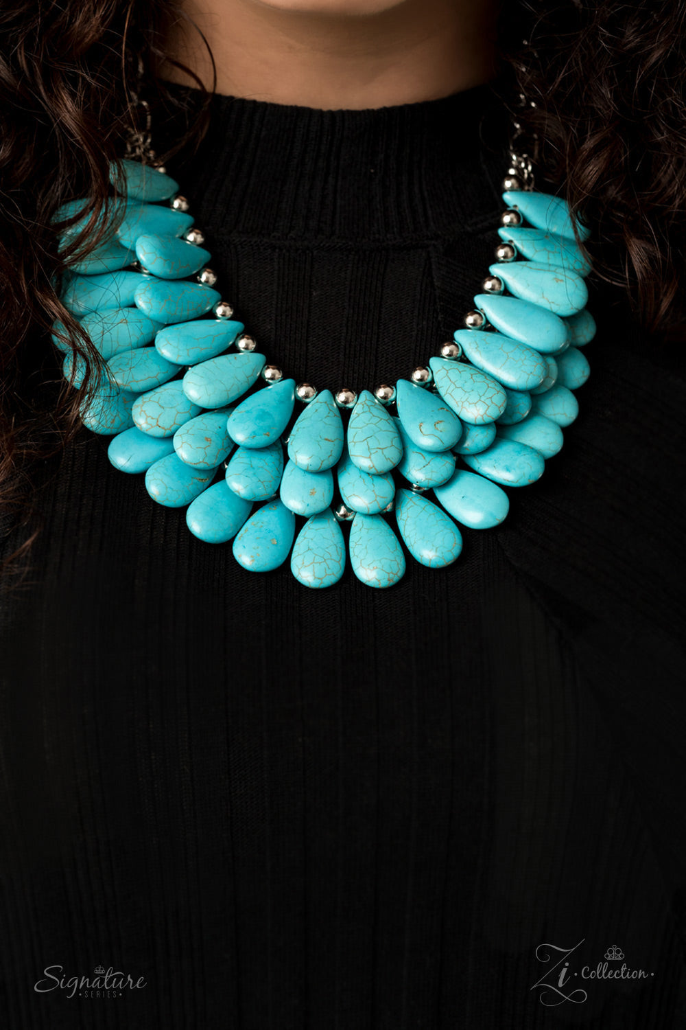 Paparazzi The Amy - 2020 Zi Collection Turquoise Necklace - Pusher P