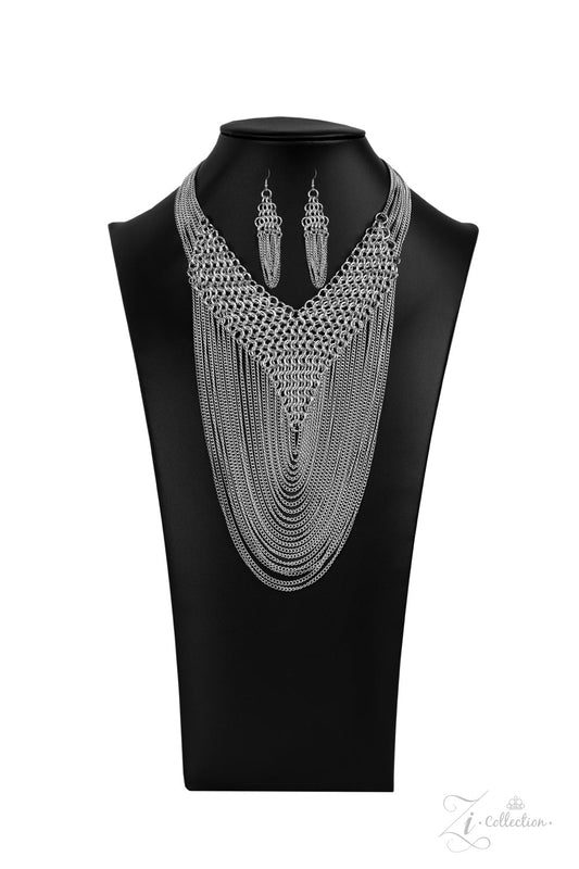 Paparazzi Defiant 2020 Zi Collection Silver Necklace - Pusher P