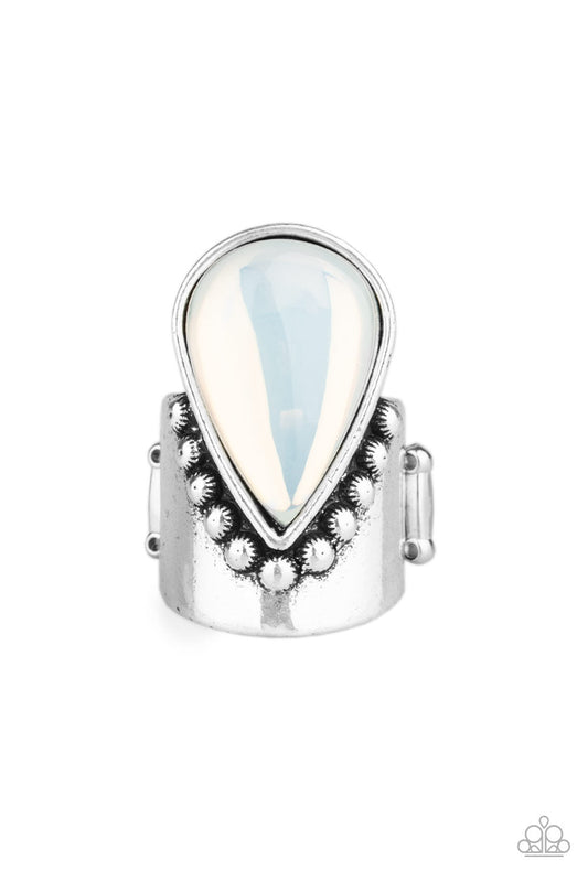 Paparazzi Opal Mist - White Ring - Pusher P