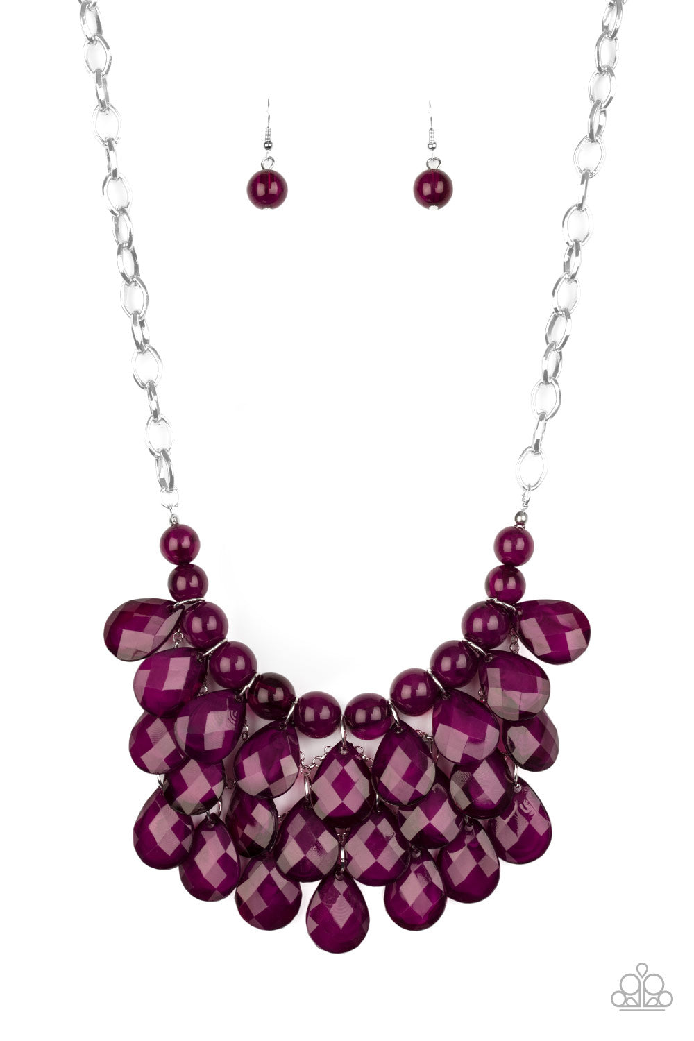 Bead Necklace - Paparazzi Sorry To Burst Your Bubble - Purple Necklace Paparazzi jewelry image