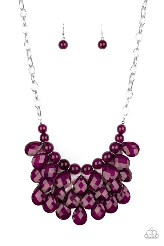 Bead Necklace - Paparazzi Sorry To Burst Your Bubble - Purple Necklace Paparazzi jewelry image