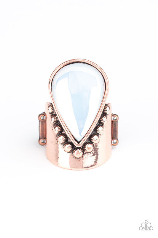 Paparazzi Opal Mist - Copper Ring - Pusher P