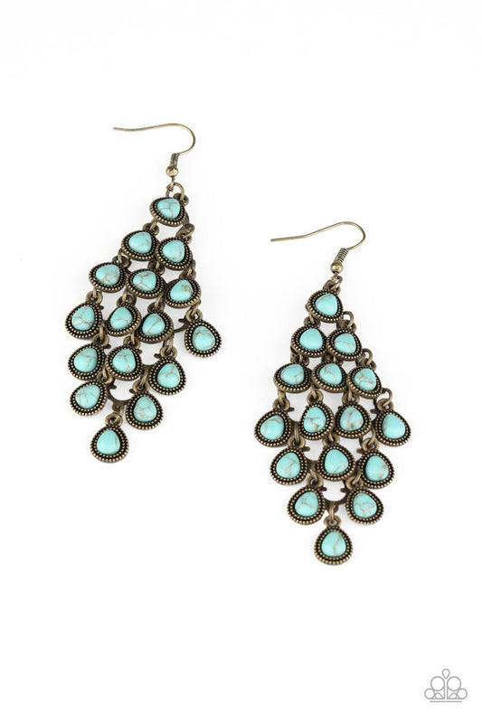 Paparazzi Rural Rainstorms - Brass Earrings - Pusher P