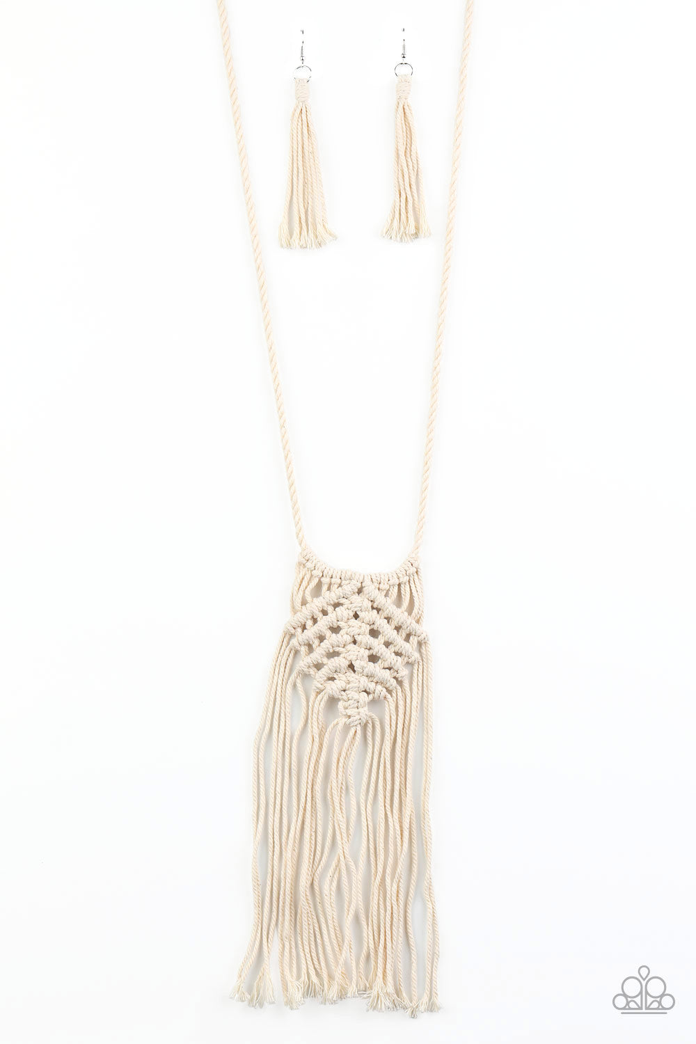 Paparazzi Macrame Mantra - White Necklace - Pusher P