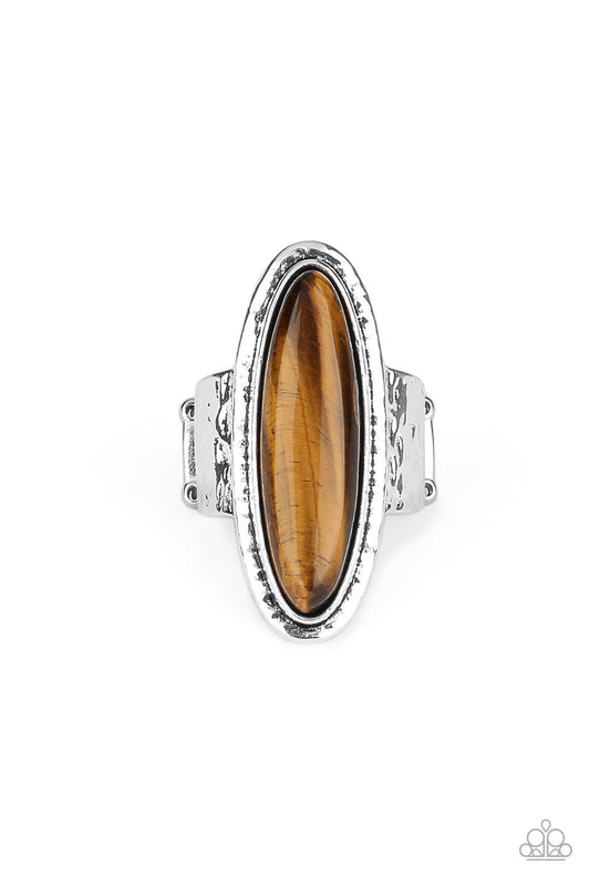Paparazzi Stone Mystic - Brown Ring - Pusher P