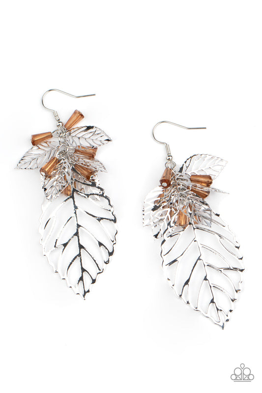 Paparazzi Instant Re-LEAF - Brown Earrings - Pusher P