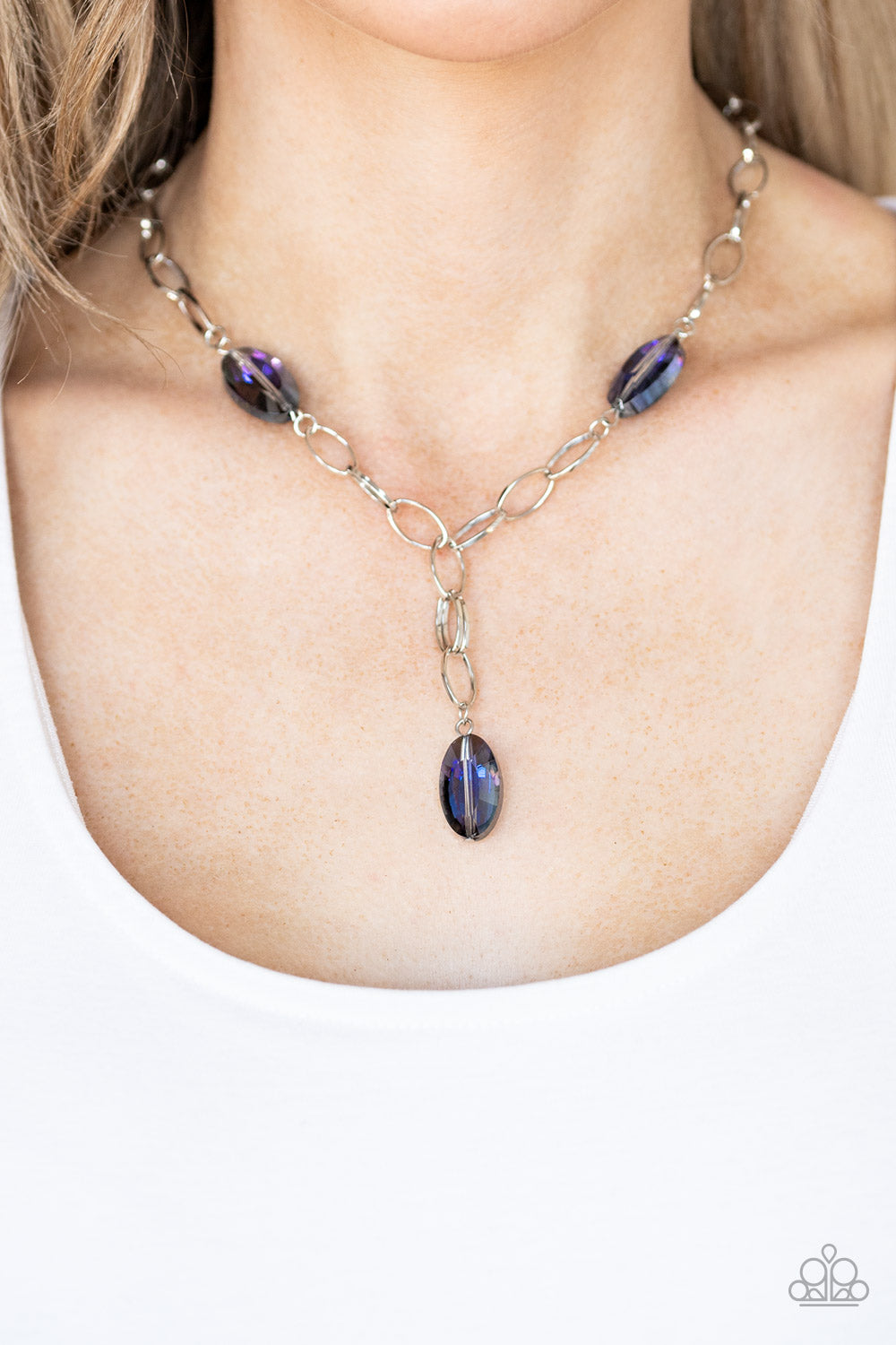 Paparazzi Power Up - Purple Necklace - Pusher P