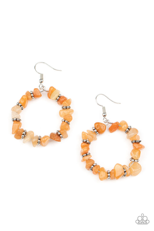 Paparazzi Going for Grounded - Orange Earrings