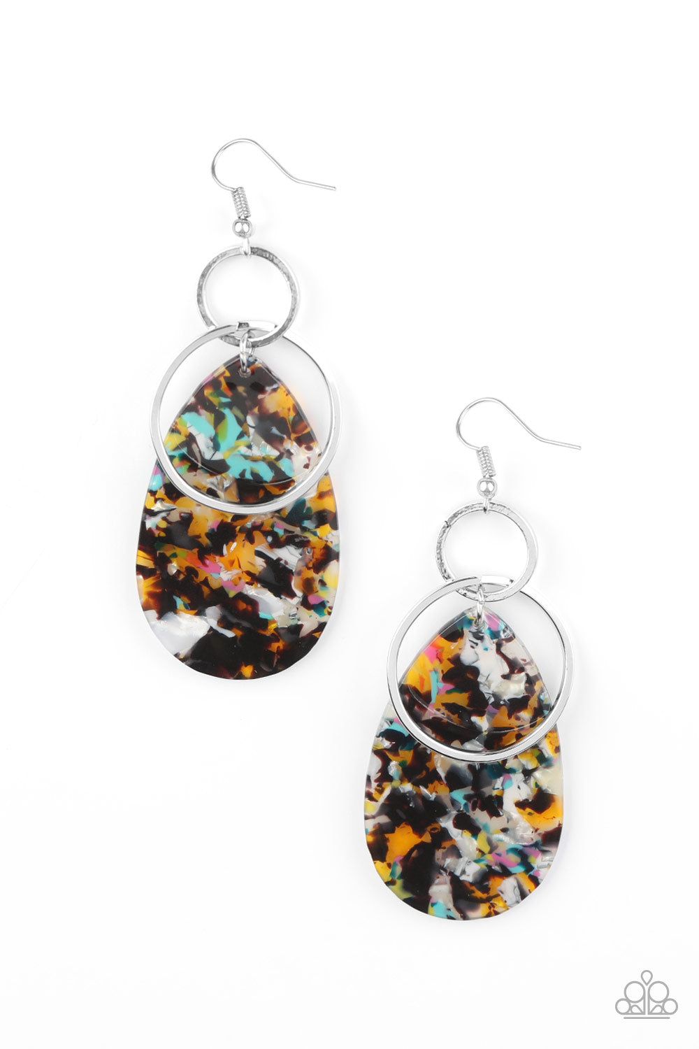 Paparazzi Two Tickets To Paradise - Multi Acrylic Earrings - Pusher P