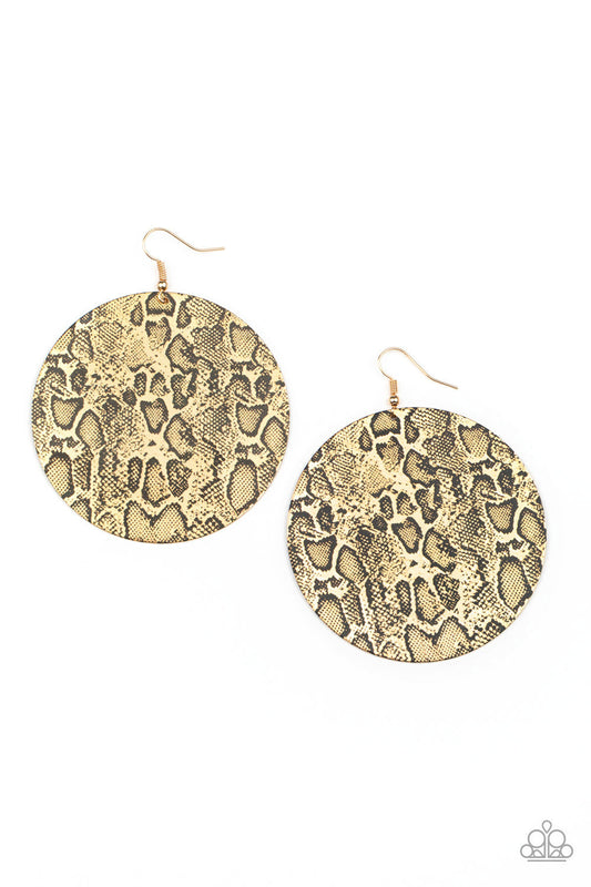 Paparazzi Animal Planet - Gold Earrings - Pusher P