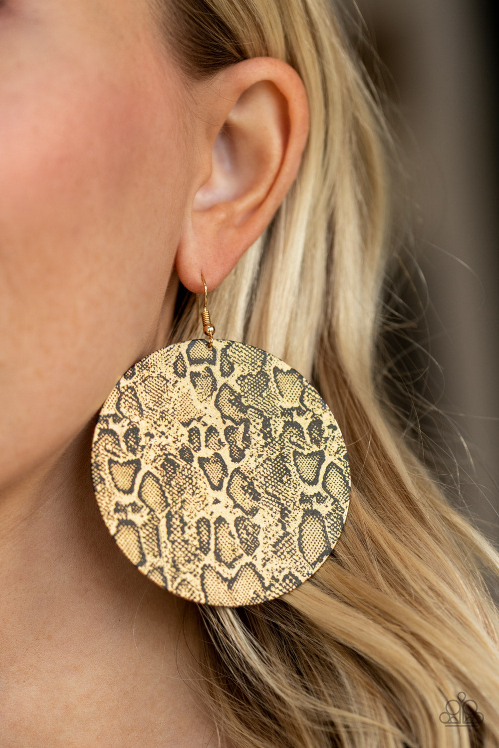 Paparazzi Animal Planet - Gold Earrings - Pusher P