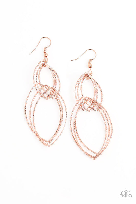 Paparazzi Endless Echo - Rose Gold Earrings - Pusher P