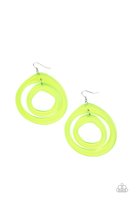 Paparazzi Show Your True NEONS - Yellow Earrings - Pusher P
