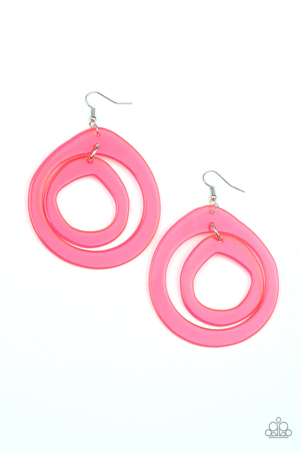 Paparazzi Show Your True NEONS - Pink Earrings - Pusher P