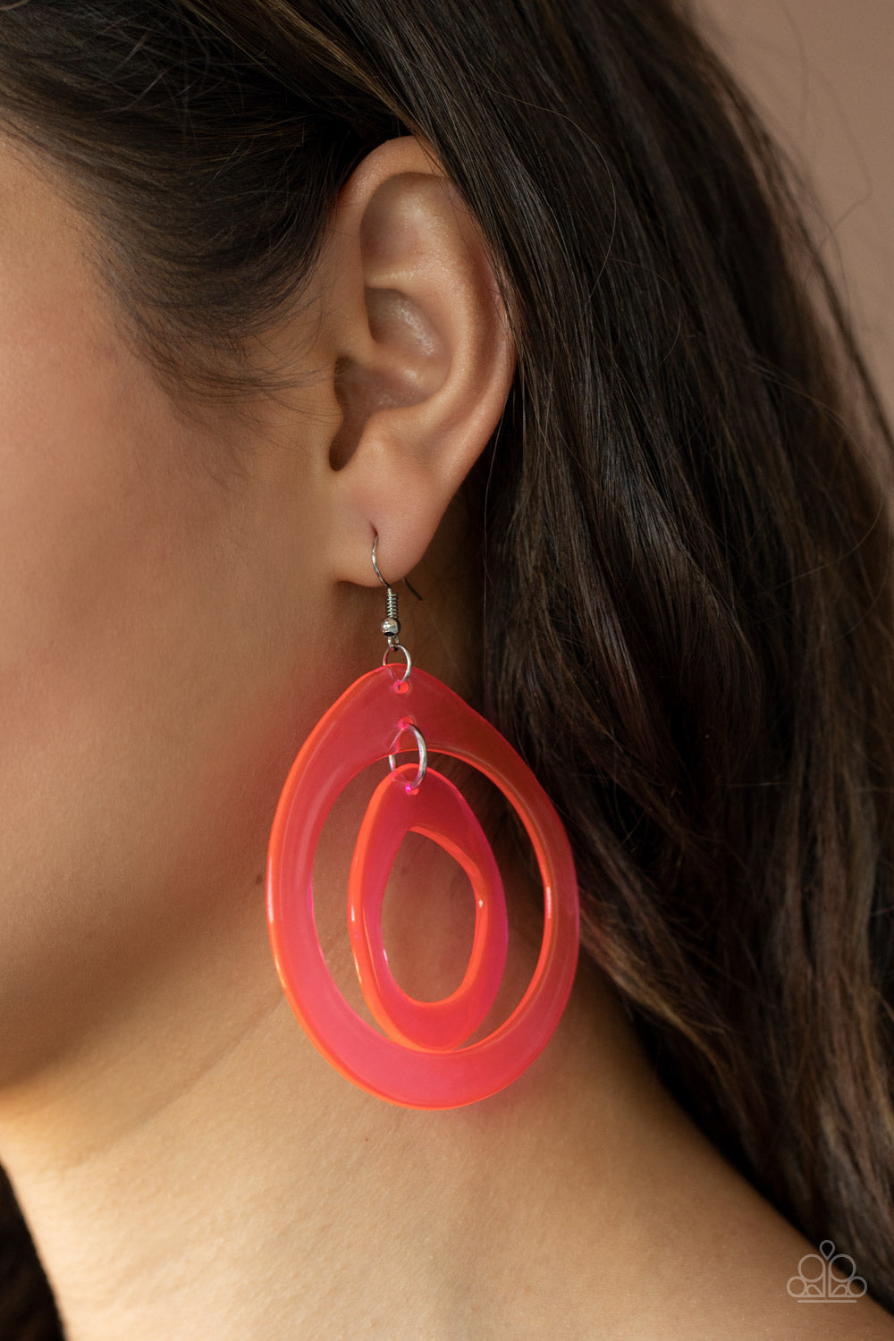 Paparazzi Show Your True NEONS - Pink Earrings - Pusher P