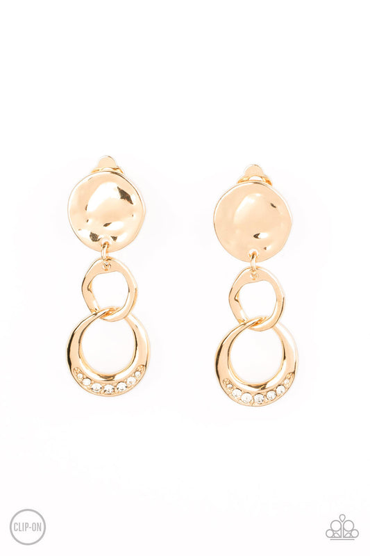 Paparazzi Reshaping Refinement - Gold Clip On Earrings