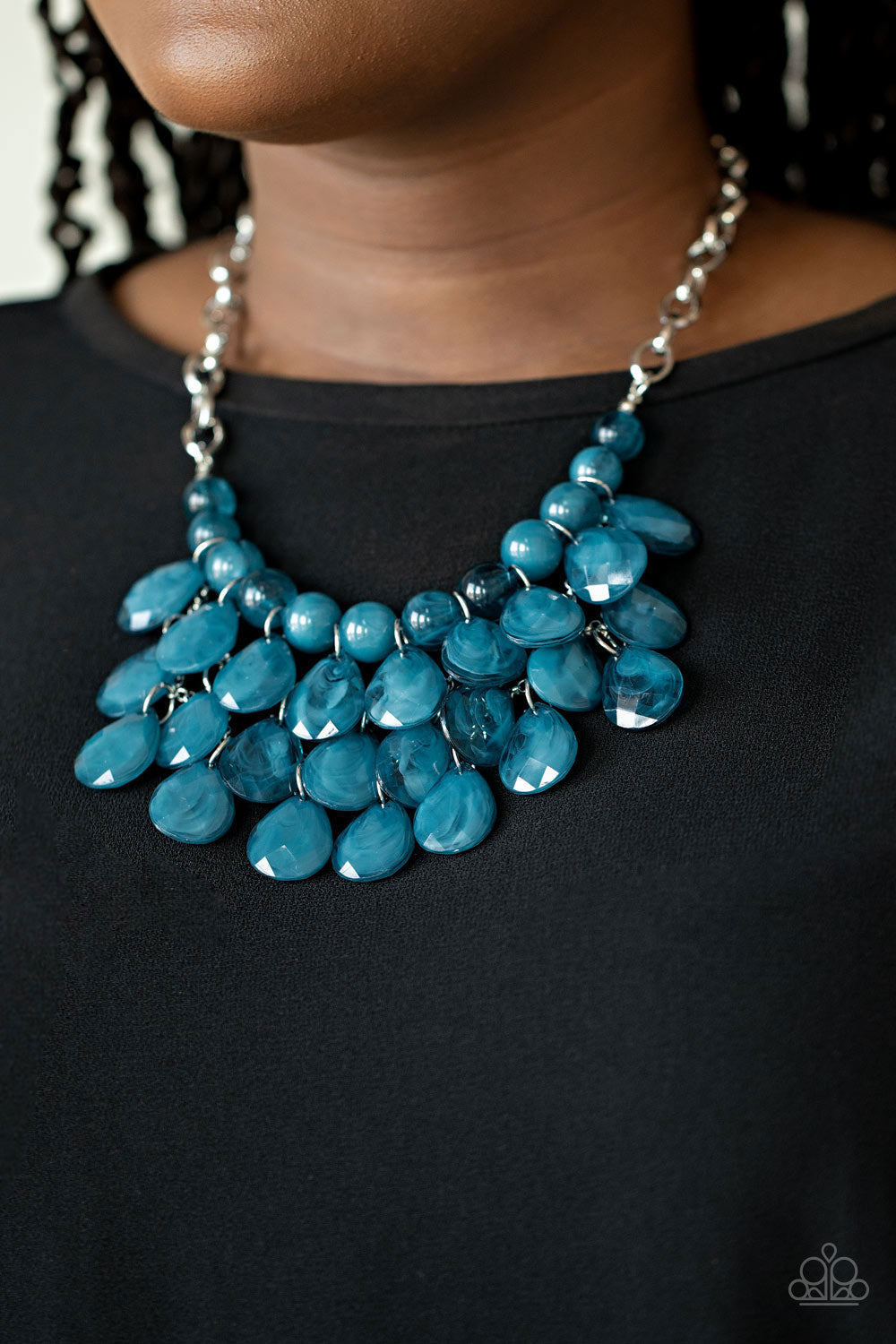 Paparazzi Sorry To Burst Your Bubble - Blue Necklace - Pusher P