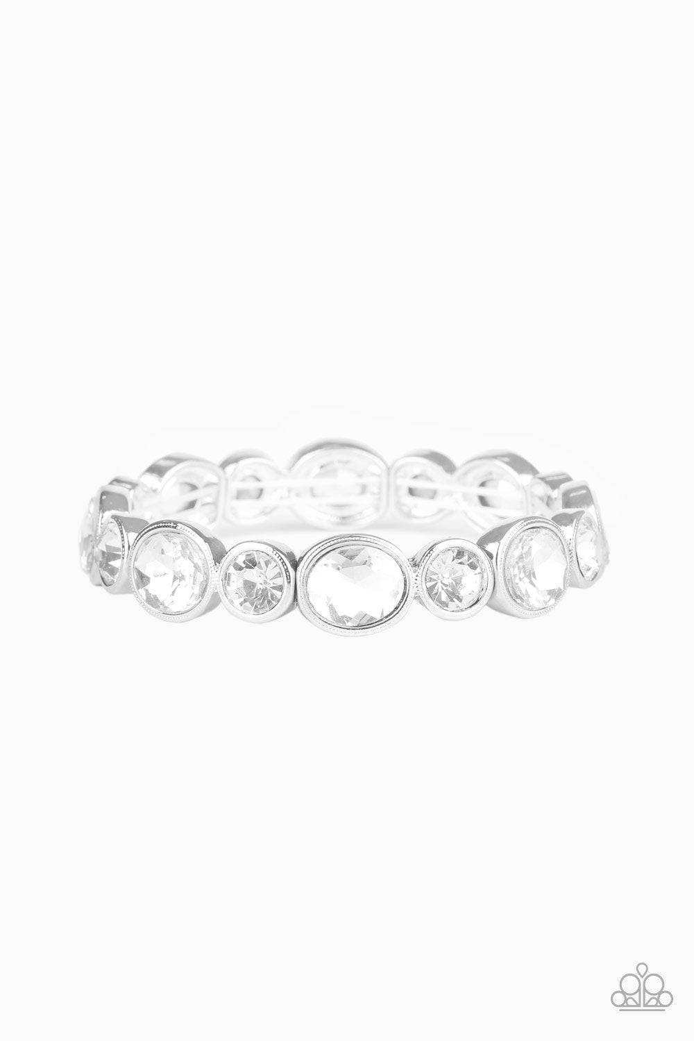 Paparazzi Still GLOWING Strong: White Bracelet - November 2020 Life Of The Party Exclusive - Pusher P
