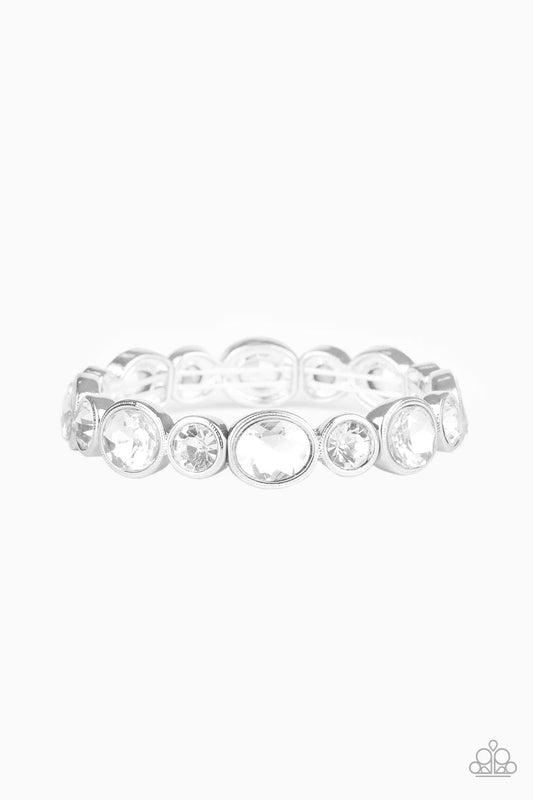 Paparazzi Still GLOWING Strong: White Bracelet - November 2020 Life Of The Party Exclusive - Pusher P