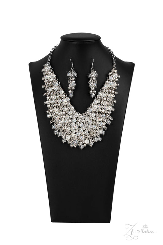 Paparazzi Sociable 2020 Zi Collection White Necklace - Pusher P