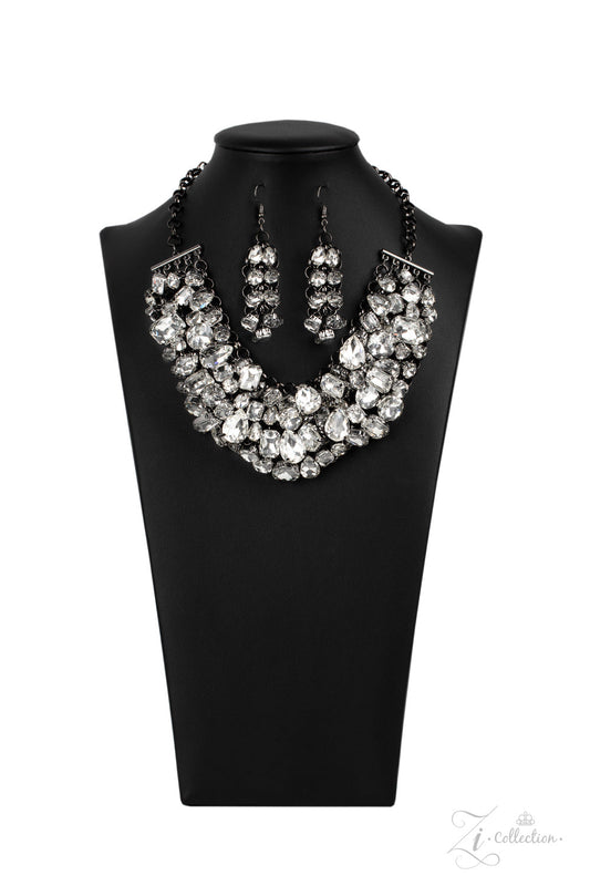 Paparazzi Ambitious 2020 Zi Collection White Necklace - Pusher P