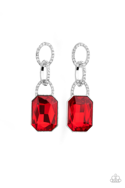 Paparazzi Superstar Status - Red Post Earrings - Pusher P