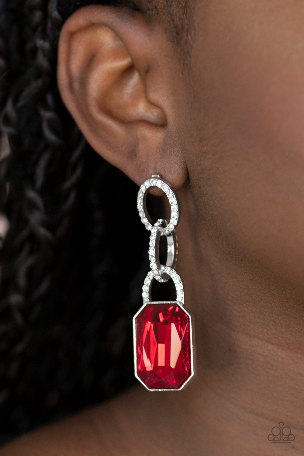 Paparazzi Superstar Status - Red Post Earrings - Pusher P