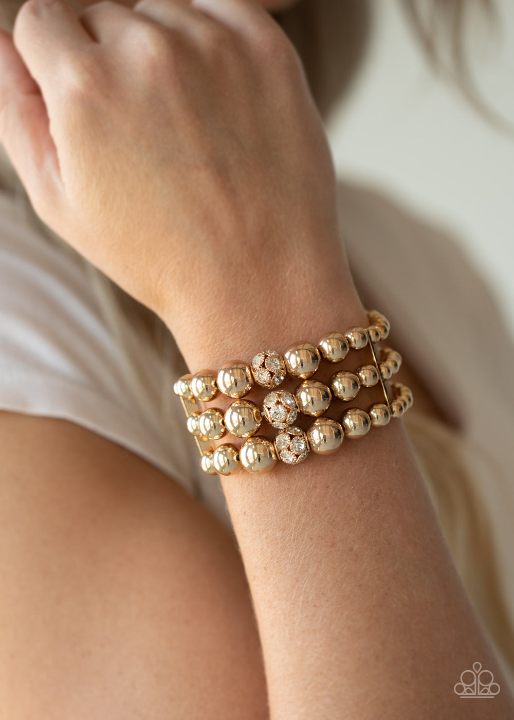 Paparazzi Icing On The Top - Gold Bracelet - Pusher P