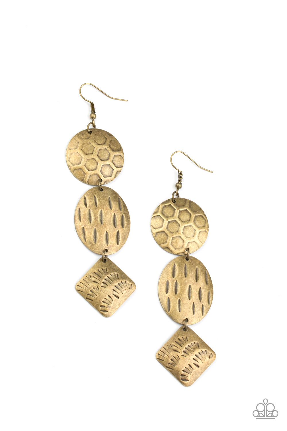 Paparazzi Mixed Movement - Brass Earrings - Pusher P
