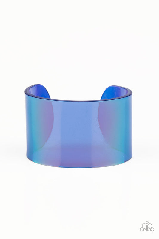 Paparazzi Holographic Aura - Blue Bracelet - Pusher P