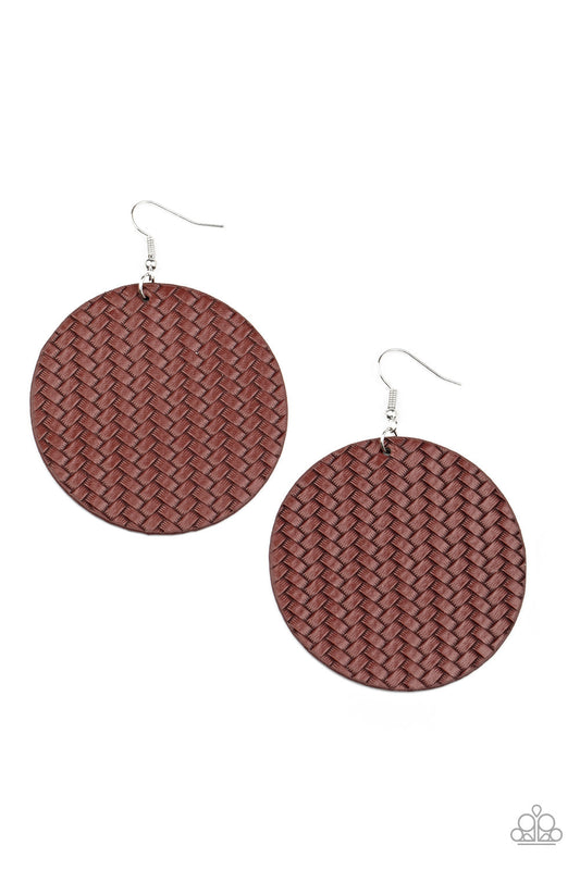 Paparazzi WEAVE Your Mark - Red Earrings - Pusher P