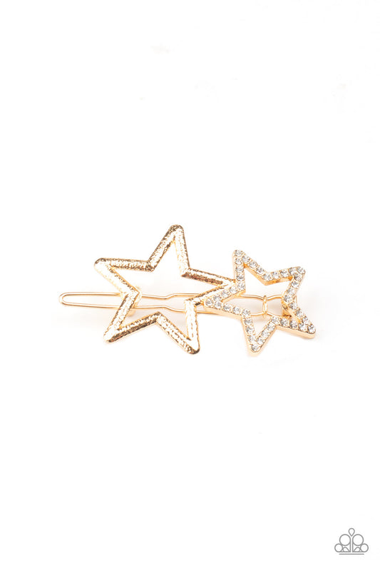 Paparazzi Lets Get This Party STAR-ted! - Gold Hair Clips - Pusher P