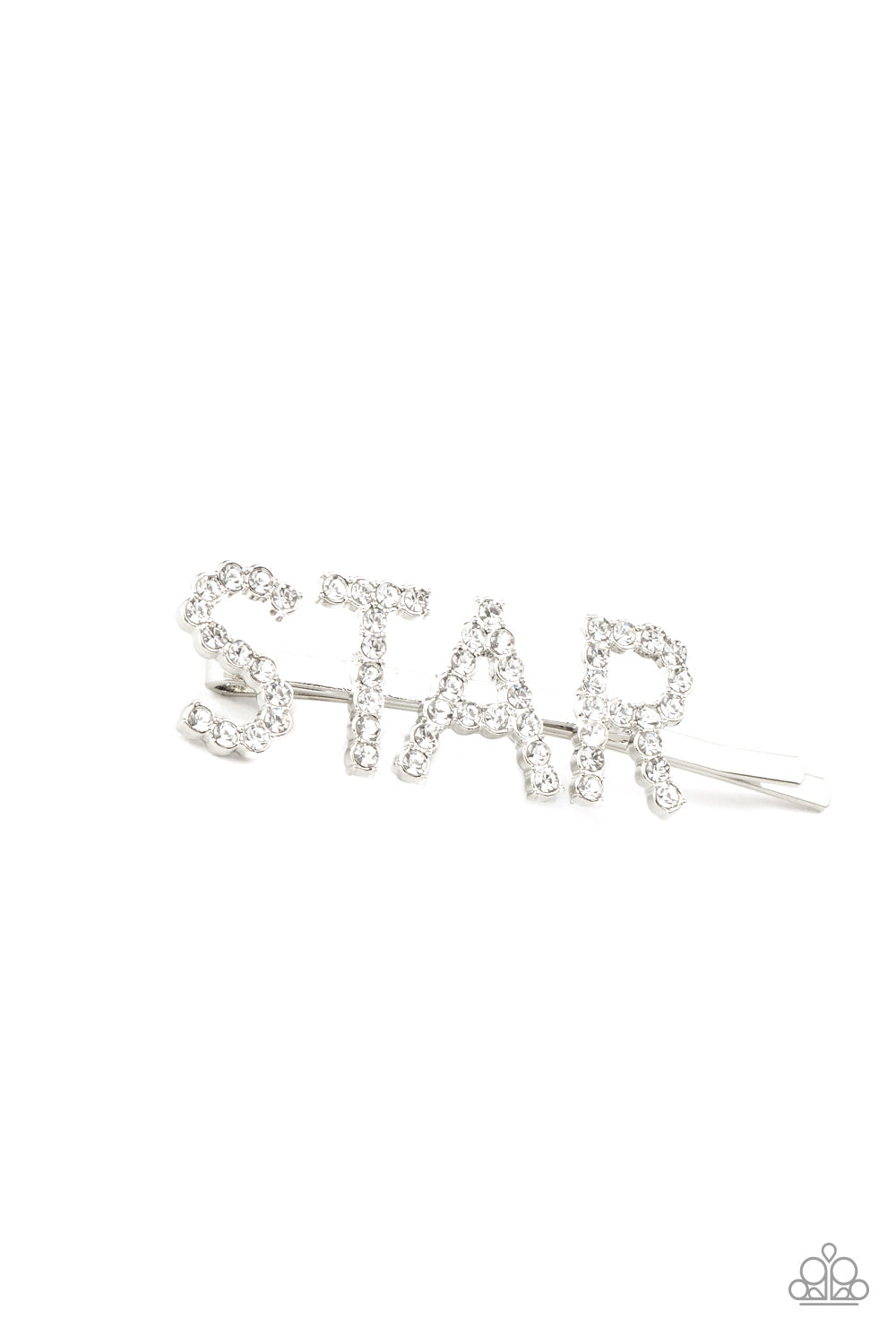 Paparazzi Star In Your Own Show - White Hair Clip - Pusher P