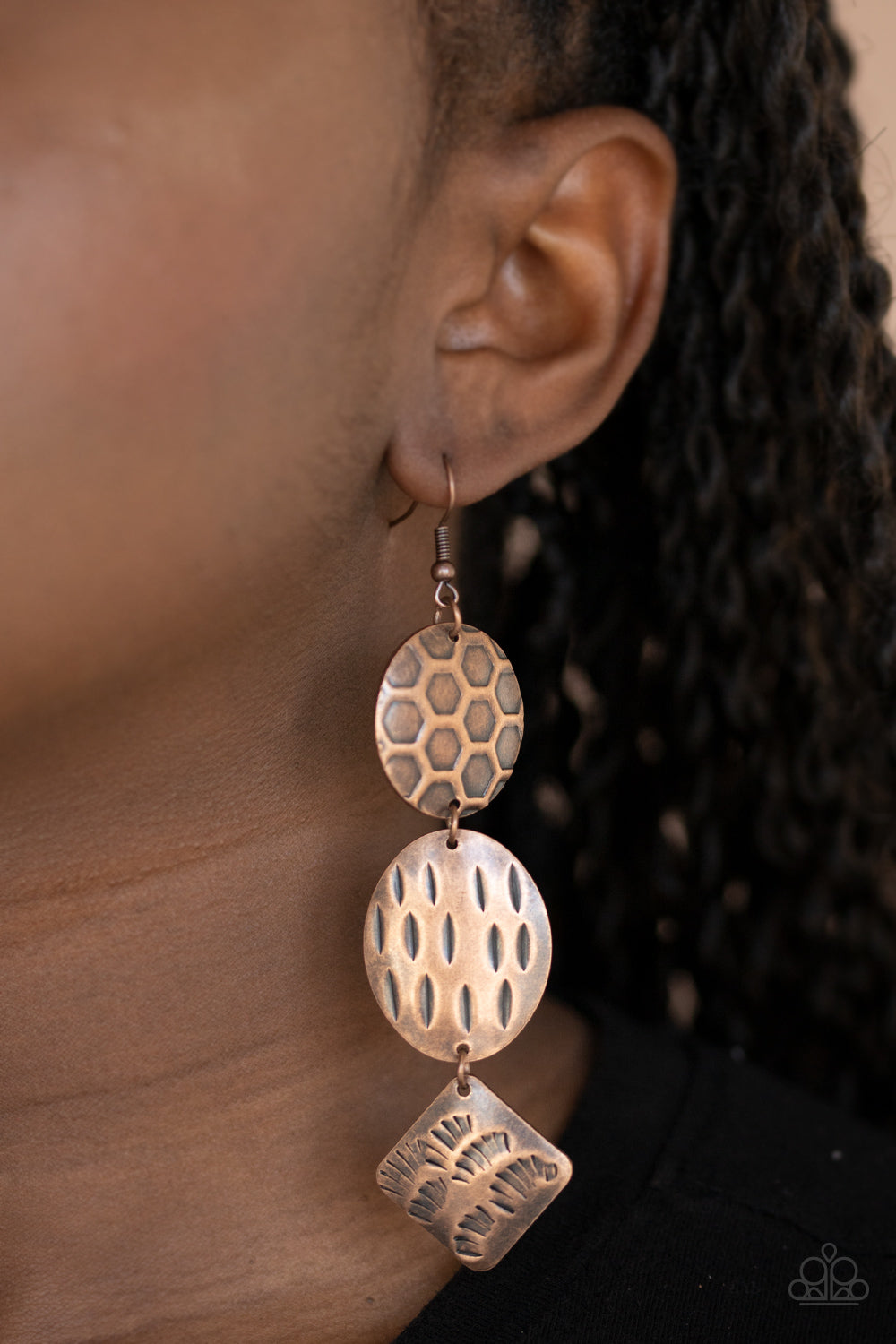 Paparazzi Mixed Movement - Copper Earrings - Pusher P