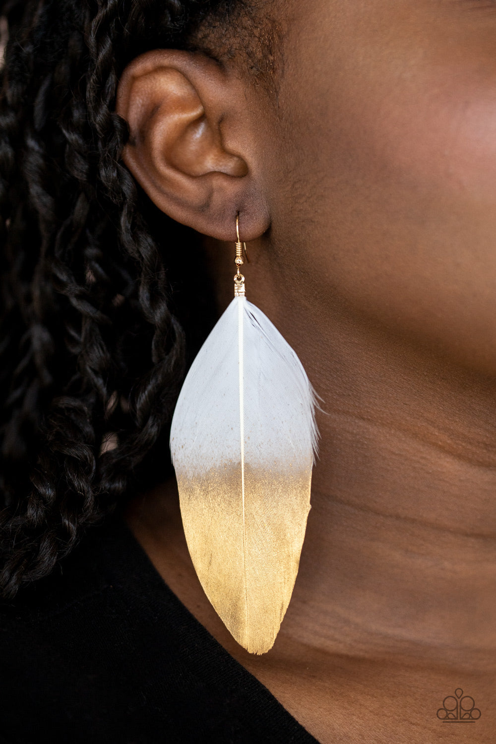 Paparazzi Fleek Feathers - White Feather Earrings - Pusher P