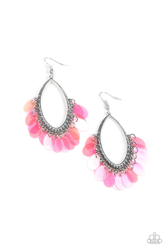 Paparazzi Mermaid Magic - Pink Earrings - Pusher P