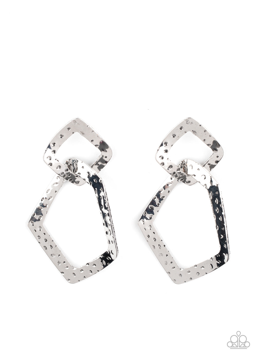 Paparazzi Scrap Yard - Silver Earrings - Pusher P