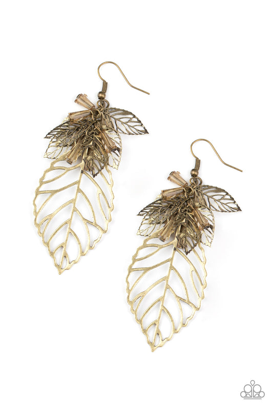 Paparazzi Instant Re-LEAF - Brass Earrings