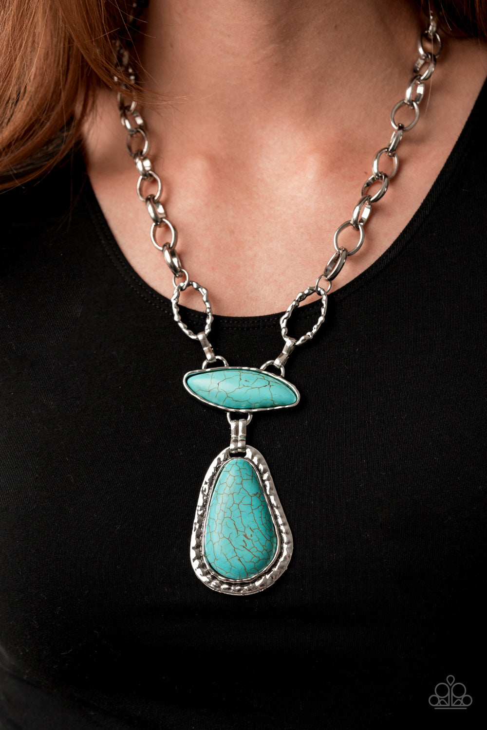 Paparazzi Rural Rapture - Blue/Turquoise Necklace - Pusher P