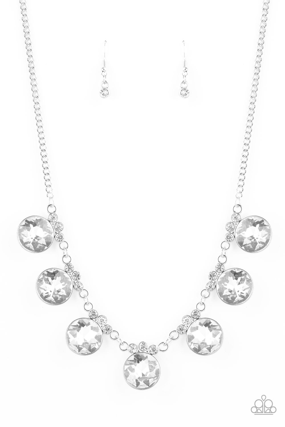 Paparazzi GLOW-Getter Glamour - White Necklace - Pusher P