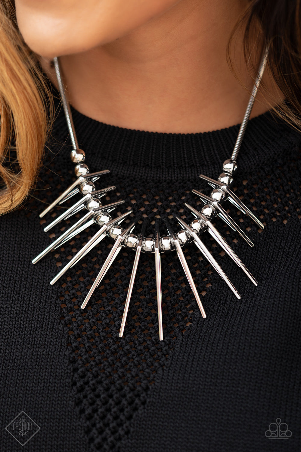 Paparazzi Fully Charged - Silver Necklace - Pusher P