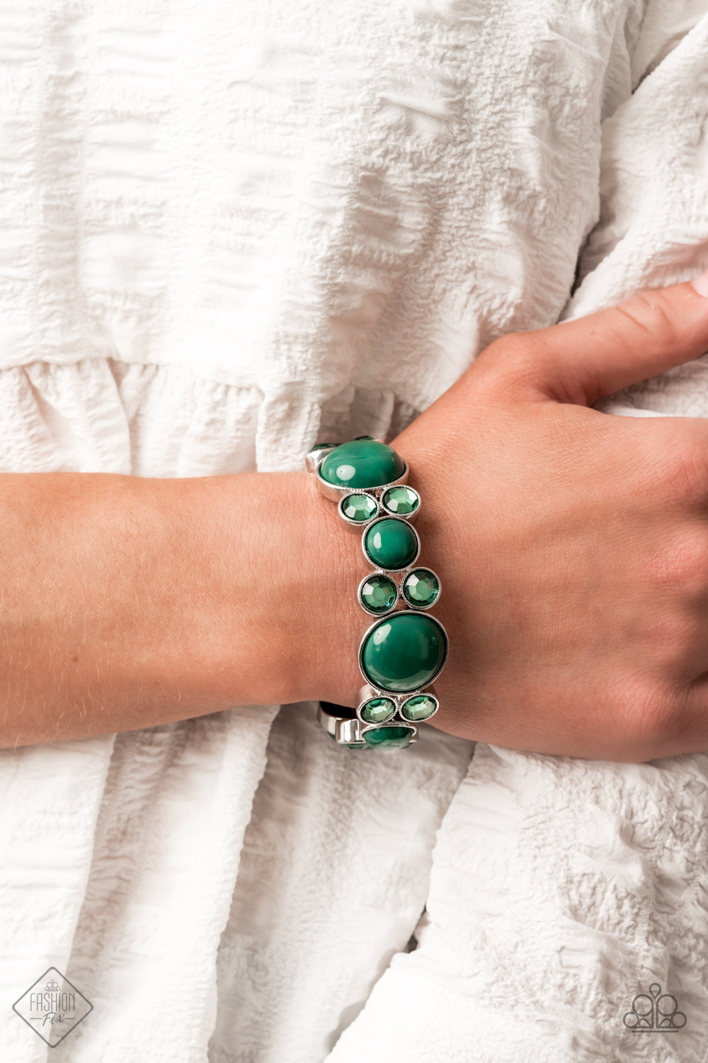 Paparazzi Celestial Escape - Green Bracelet - Pusher P