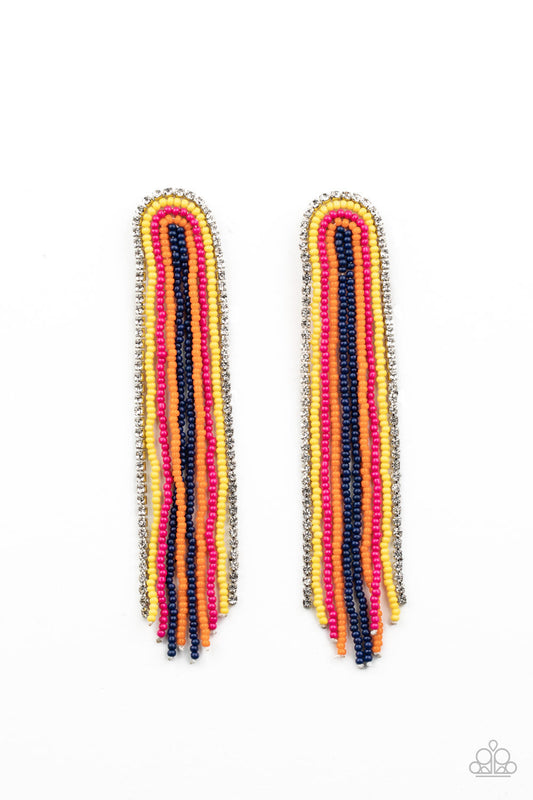 Paparazzi Let There BEAD Light Multi Earrings - December 2020 Life Of The Party Exclusive - Pusher P
