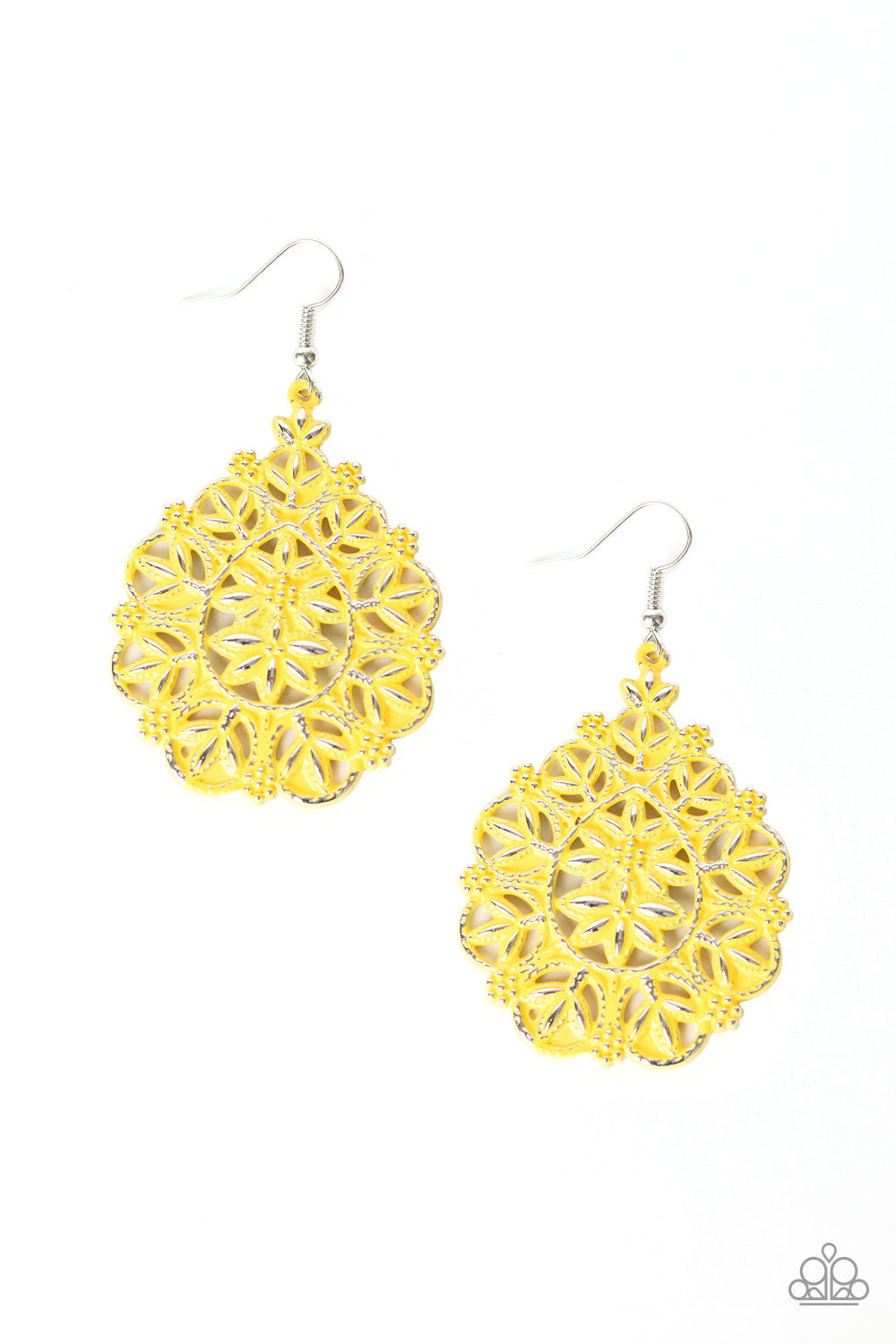 Paparazzi Floral Affair - Yellow Earrings - Pusher P