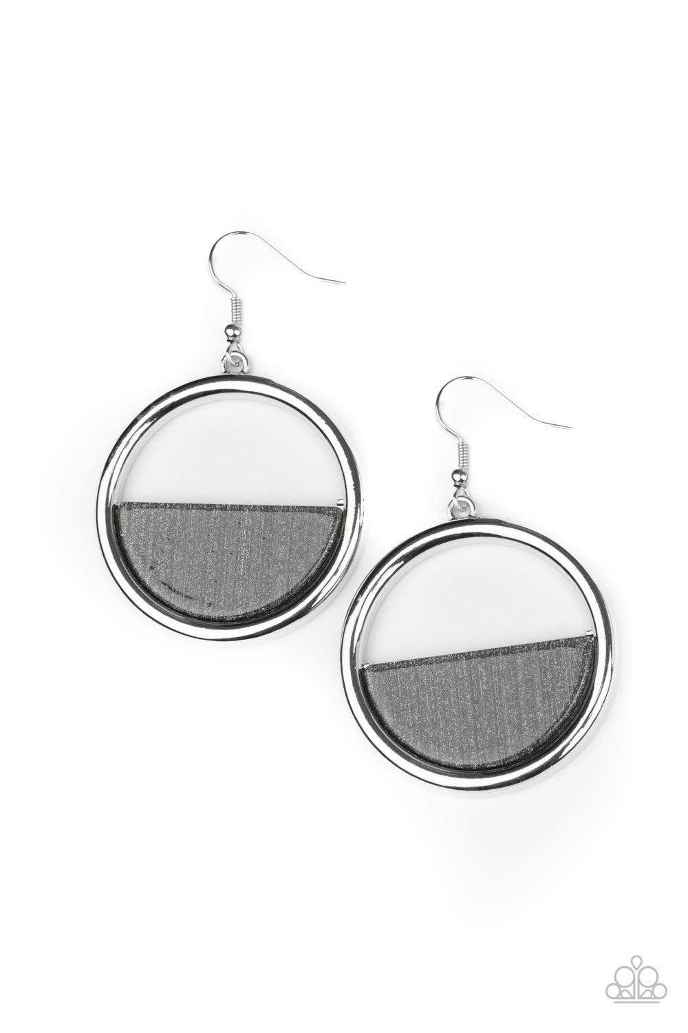 Paparazzi Stuck in Retrograde - Silver Earrings - Pusher P