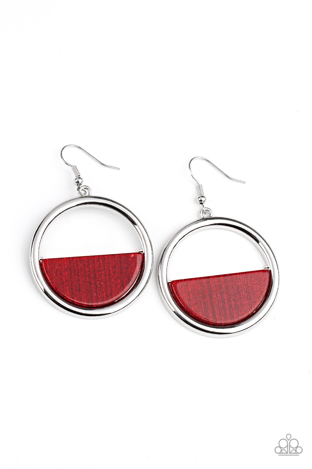 Paparazzi Stuck in Retrograde - Red Earrings - Pusher P