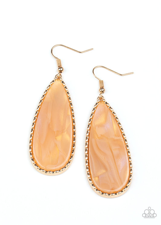 Paparazzi Ethereal Eloquence - Gold Earrings - Pusher P