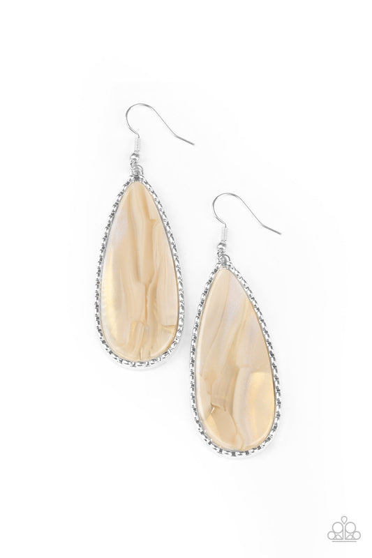 Paparazzi Ethereal Eloquence - White Earrings - Pusher P