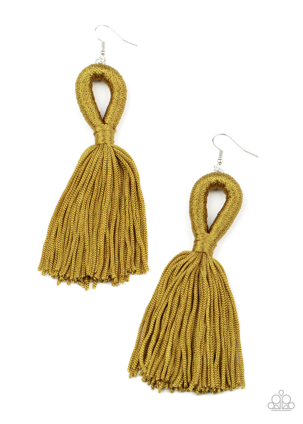 Paparazzi Tassels and Tiaras - Green Earrings - Pusher P