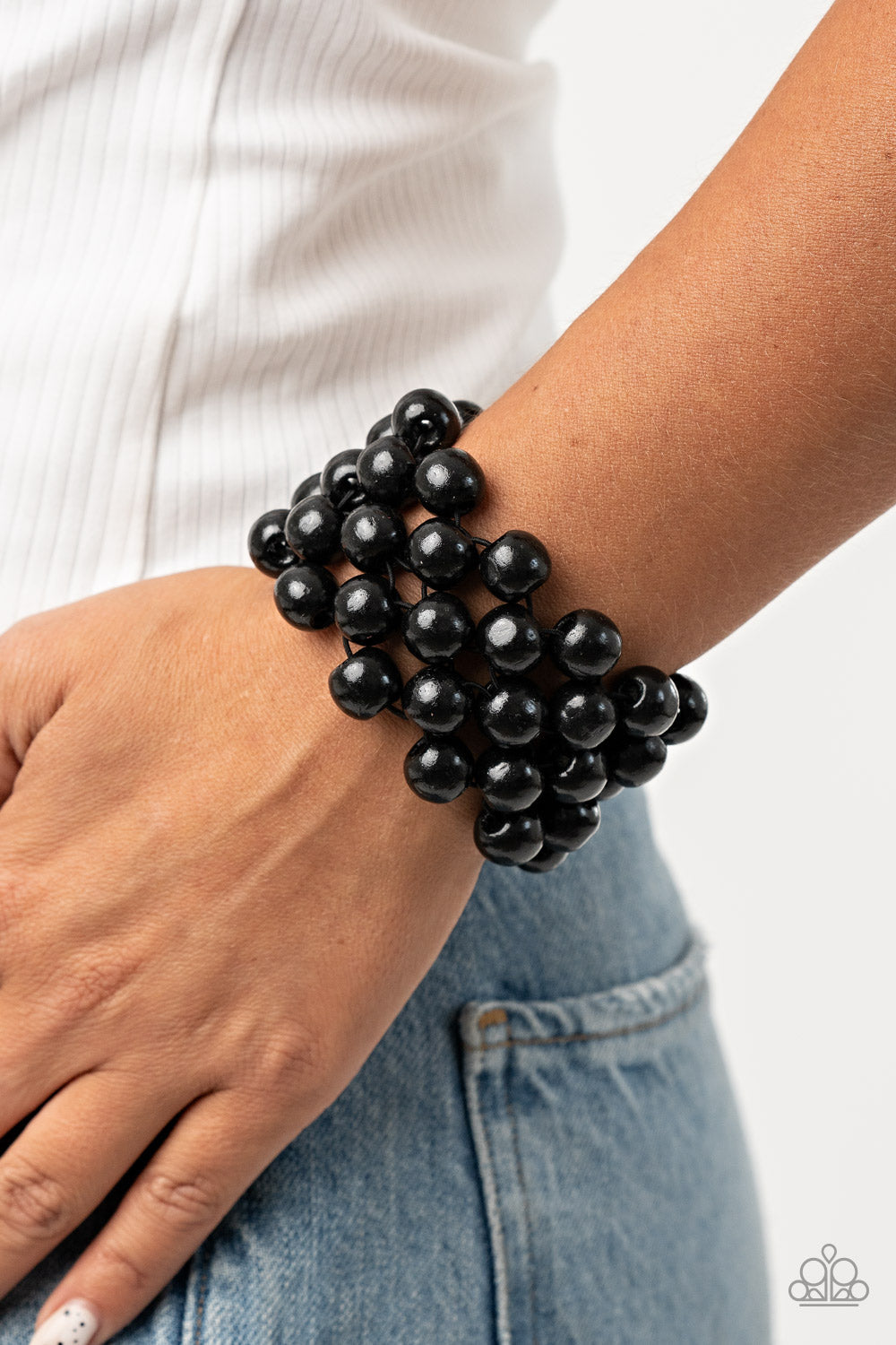 Paparazzi Tiki Tropicana - Black Bracelet - Pusher P